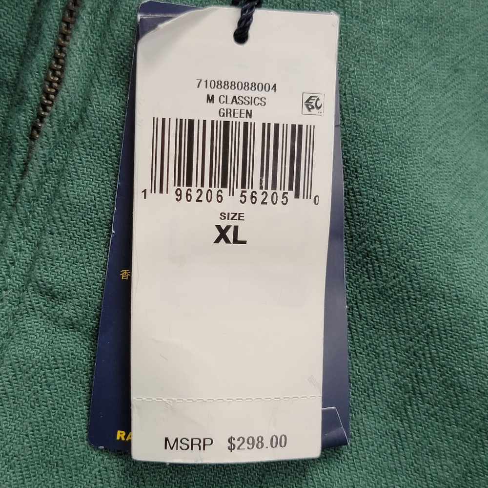 POLO RALPH LAUREN LINEN-Blend HERRINGBONE Twill Mockneck Jacket Mens Size XL New - Picture 4 of 11